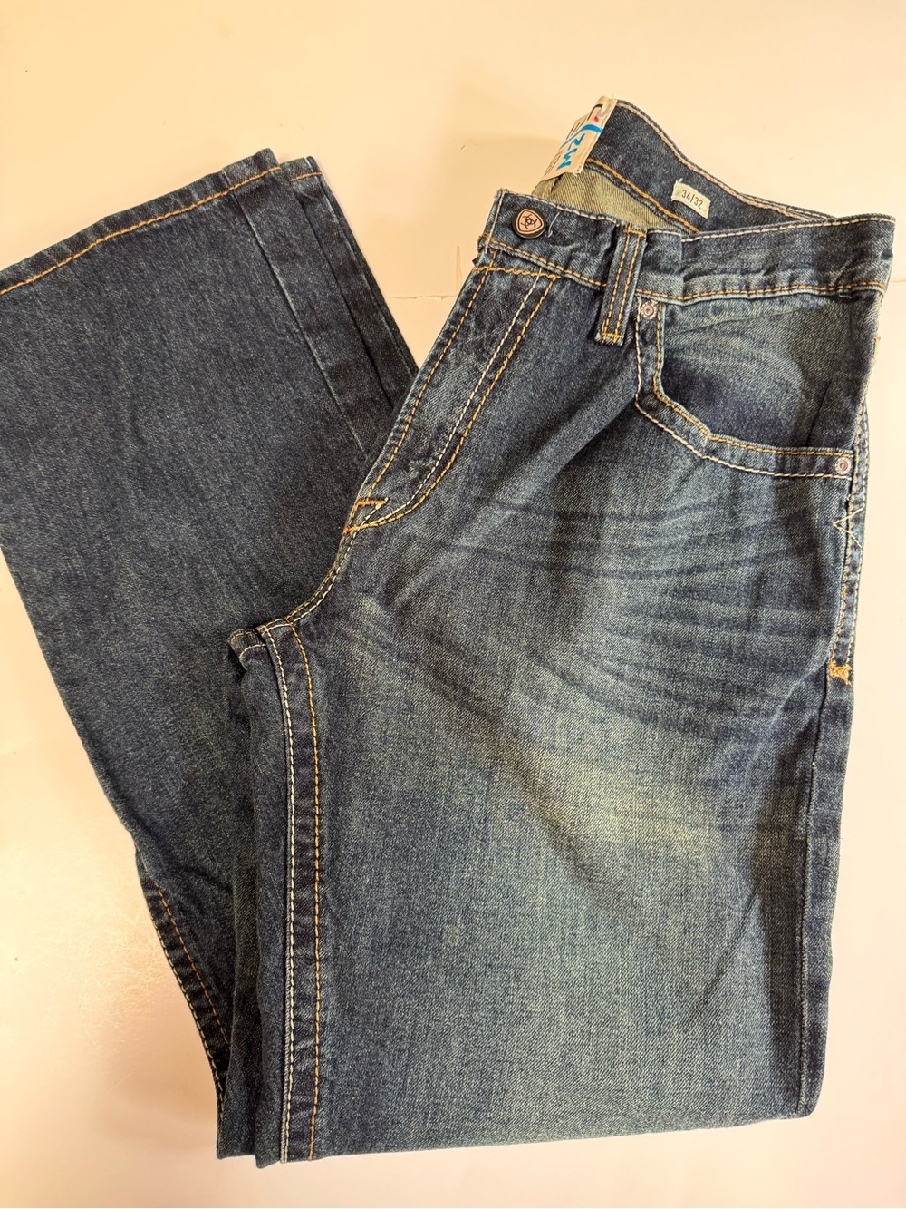 NWT! Ariat M2 Relaxed Boot Cut Jeans Mens 34x32 Dusty Road Wash Western Denim